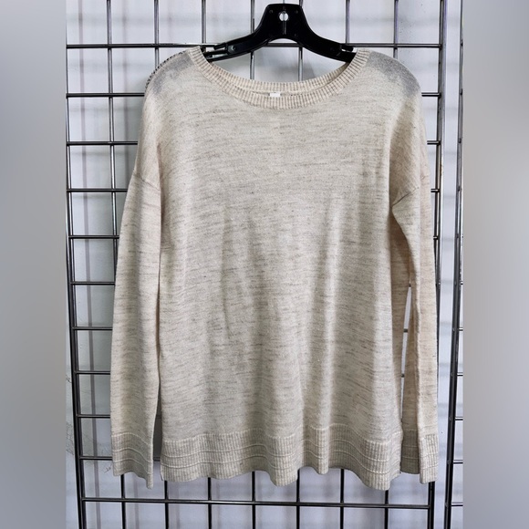 Lululemon Well Being Crew‎ Sweater *Linen in Heathered Muslin size small - Picture 1 of 7